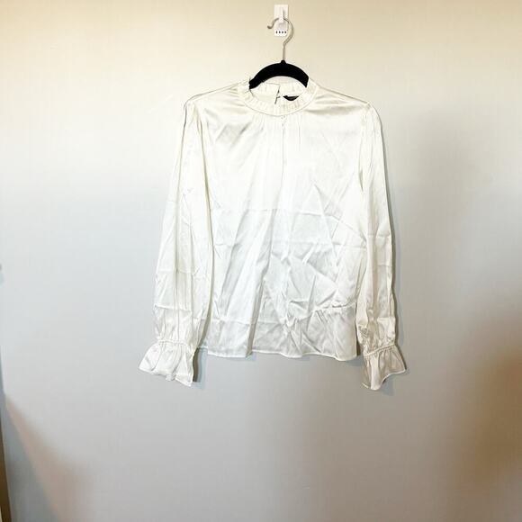 Cotes of London Temple silk blouse ivory size small nwt - Picture 1 of 11